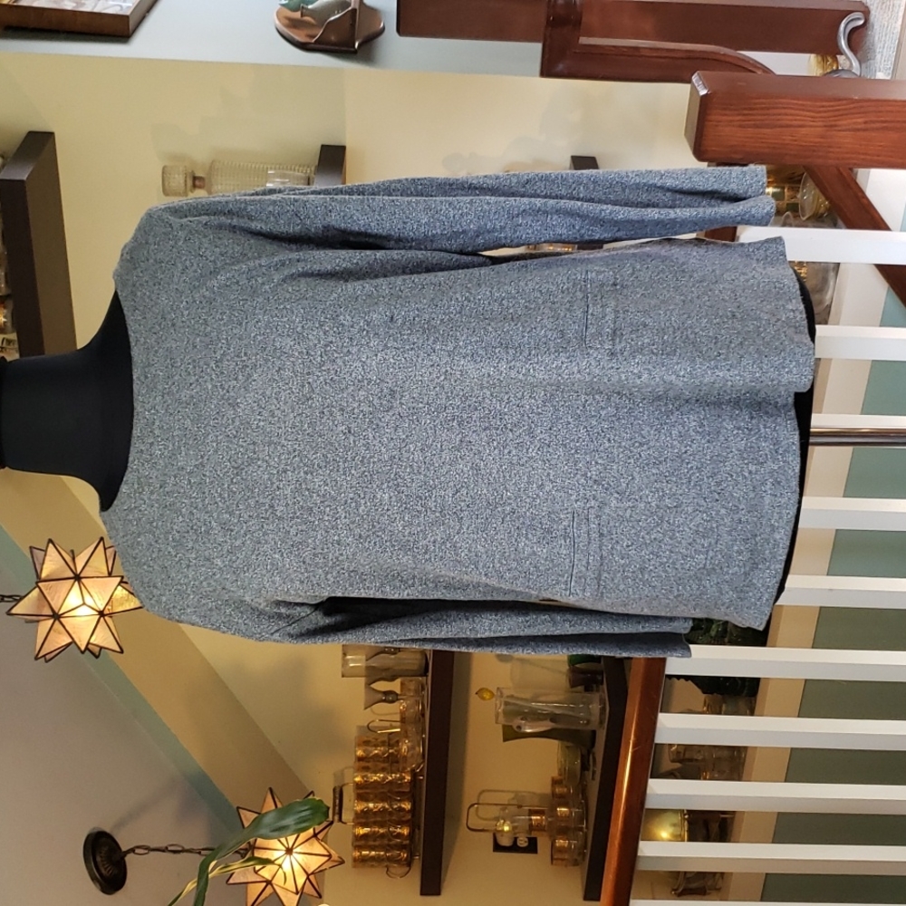 Pure Jill Womans Gray Long Sleeve Cotton Sweater